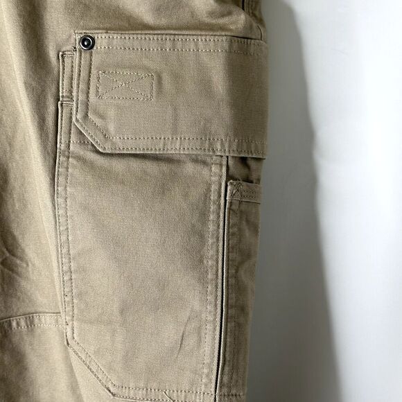 Duluth Trading Flex Fire Hose Cargo Pants Men's 48X30 Khaki Relaxed Fit Work - Picture 4 of 11